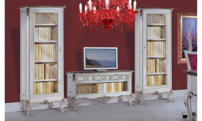 Комплект мебели в гостиную Vaccari Giovanni Bella Italia (витрина 1-дверная правая/левая, тумба ТВ)