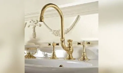 Sbordoni Antica Смеситель Для Раковины На 3 Отверстия, Цвет Глянцевая Латунь