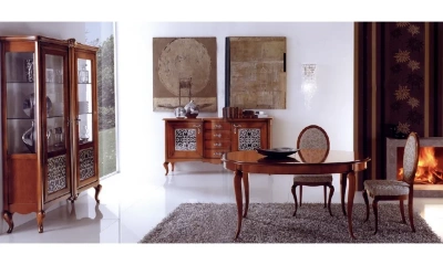 Столовая Giorgio Casa Memorie Veneziane K4 (стол, стул 4 шт., комод, витрина)