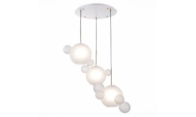 SL1133.503.03 Светильник подвесной ST-Luce Белый,Латунь/Белый E27 3*60W (из 4-х коробок)