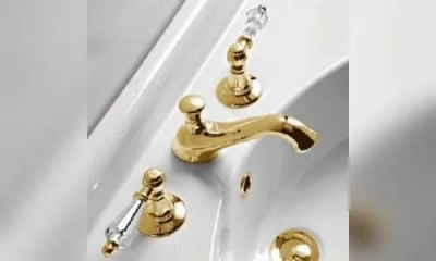 Sbordoni Livia Смеситель Для Раковины На 3 Отверстия, Цвет Глянцевая Латунь/Swarovski