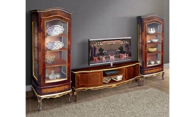 Комплект мебели в гостиную Vaccari Giovanni Bella Italia (витрина 1-дверная левая, витрина 1-дверная правая, тумба ТВ)