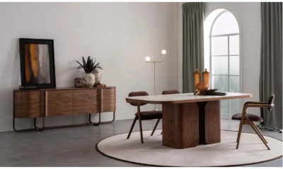 Комплект Мебели В Гостиную (Стол Обеденный, Стулья 6 Штук, Комод, Зеркало) Orix