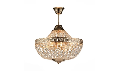 SL669.203.06 Люстра подвесная ST-Luce Французское золото/Прозрачный E14 6*40W