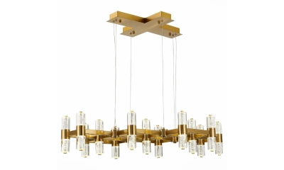 SL6007.203.26 Люстра подвесная ST-Luce Латунь/Прозрачный LED 26*2,5W 4000K