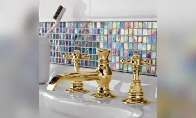 Sbordoni Parigi Смеситель Для Раковины На 3 Отверстия, Цвет Глянцевая Латунь