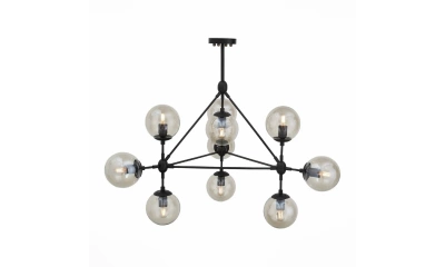 SL549.403.10 Люстра подвесная ST-Luce Черный/Янтарный E27 10*40W