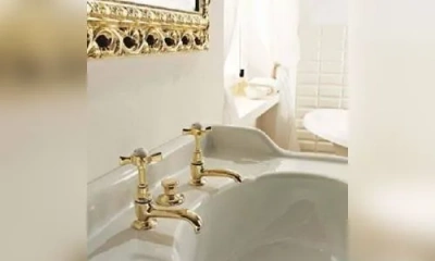 Sbordoni Antica Смеситель Для Раковины На 3 Отверстия, Цвет Глянцевая Латунь