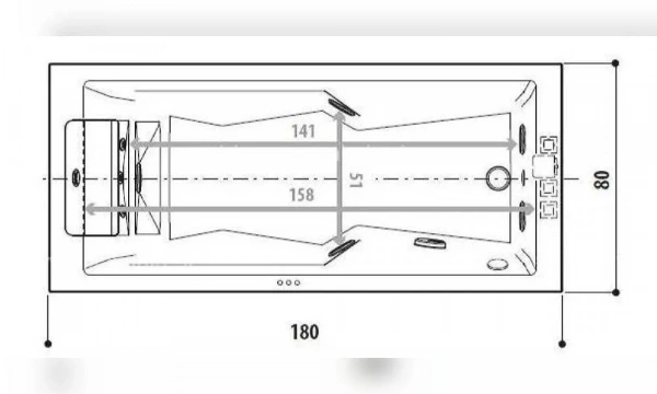 Акриловая Ванна Jacuzzi Myway 180X80 Myw20012100 Правосторонняя