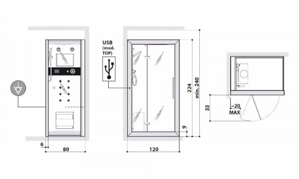 Душевая Кабина Jacuzzi Frame 9448-25619