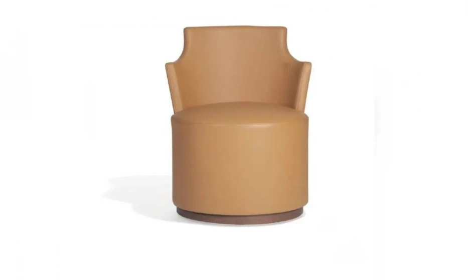 Кресло Вращающееся На Каркасе Из Массива Древесины Обитое Тканью Curva, Potocco - фото 1