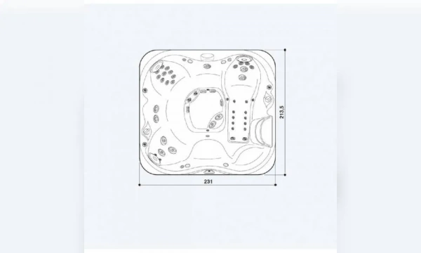 Мини-Бассейн Jacuzzi Spa J355 231Х213 9445-14485 Opal