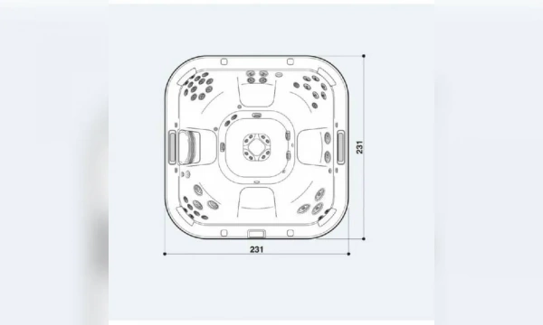 Мини-Бассейн Jacuzzi Spa J585 231Х231 9446-26765 №65 Platinum
