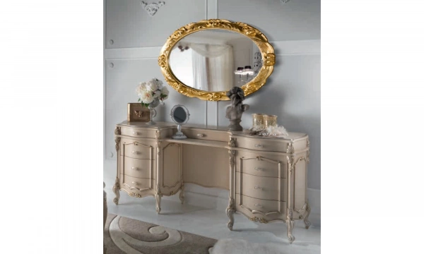 Комплект мебели в спальню Vaccari Giovanni Bella Italia (кровать 183*200, 2 тумбы прикроватные, комод, туалетный стол, шкаф 3-х дверный)