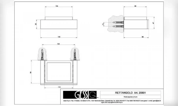 Мыльница Подвесная Rettangolo 20801.031