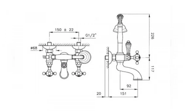 Смеситель Для Ванны Nicolazzi Half Dome 1401Gb70