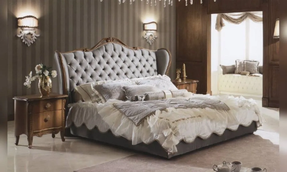 Кровать Piermaria Silver Capitone - фото 1