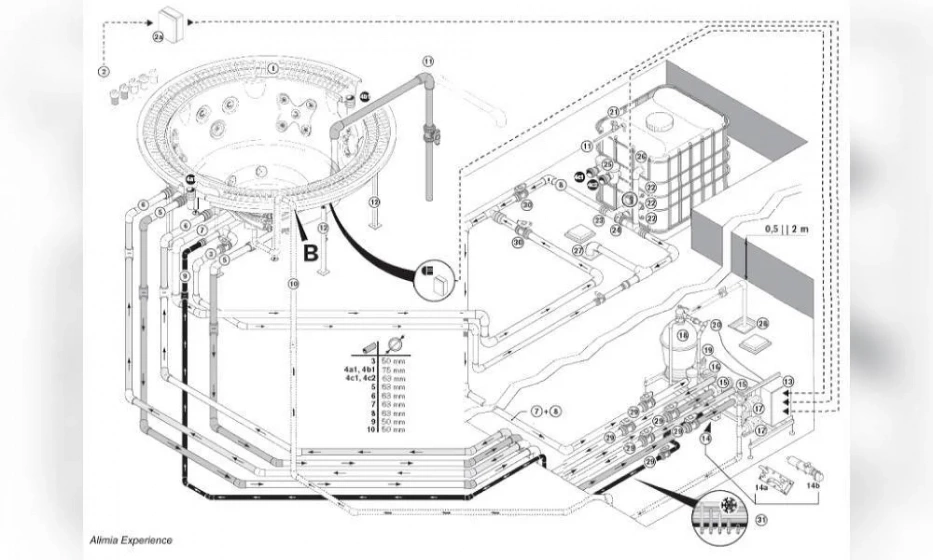 Мини-Бассейн Jacuzzi Alimia 237Х98 9445-01852 № 52 White - фото 5
