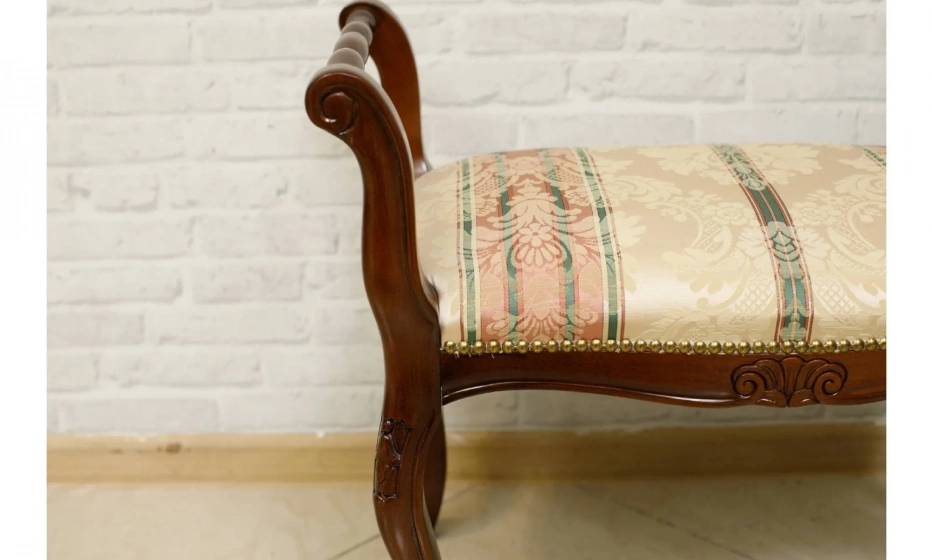 Morello Gianpaolo Банкетка Parma Ткань Tps1230 Seal 1706 Col.3 Damascato Beige/Rosa - фото 6