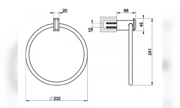 Полотенцедержатель Кольцо Eleganza 46509.080