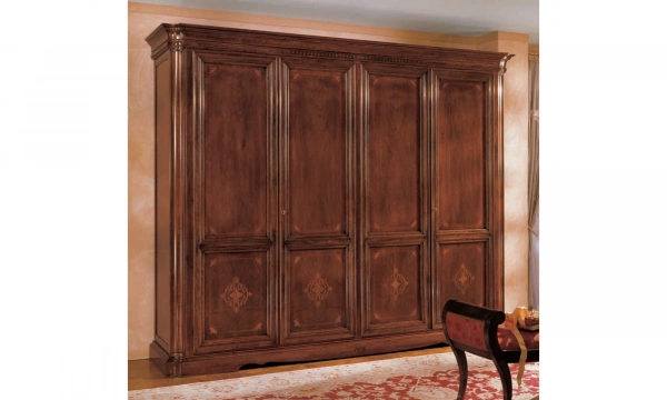 Комплект мебели в спальню Vaccari Giovanni Bella Italia (кровать 180*195, 2 прикроватные тумбы, комод, шкаф 4-х дверный)