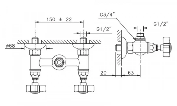 Смеситель Для Душа Nicolazzi Classica 1425Cr70