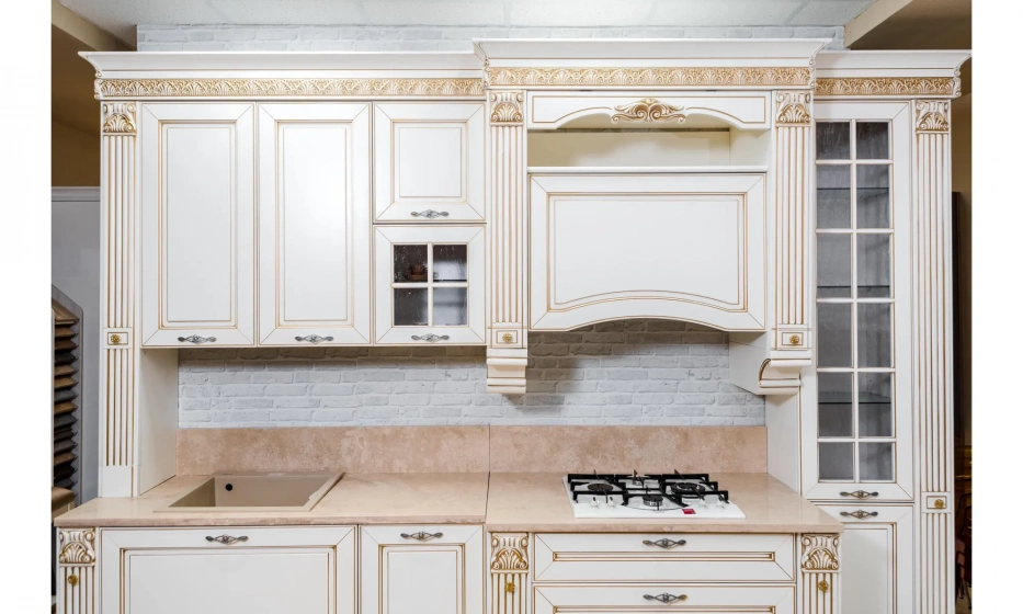 Stosa Cucine Dolcevita Кухня + Столешница+Мойка Бежевый\Золото - фото 4