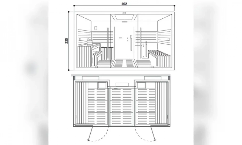 Сауна Jacuzzi Sasha 2.0 402X211X225 9600-0010-9 - фото 5