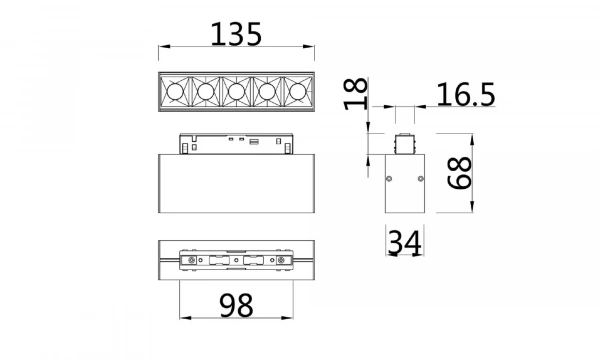 Трековый Светильник Technical Tr014-2-10W4K-B