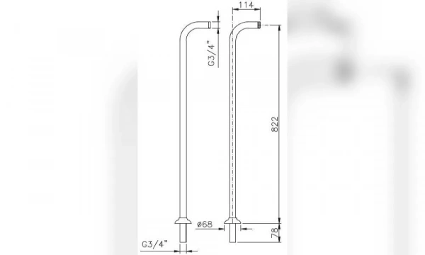 Колонны Для Напольного Смесителя Nicolazzi 5574Cr