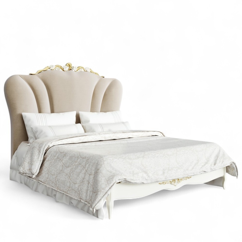 Кровать с мягким изголовьем 160*200 Романтик Голд KREIND 287913013 - фото 1